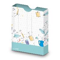 itenga Heftbox DIN A4 Hochformat aus PP Motiv Doodles