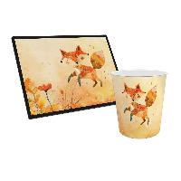 itenga Papierkorb mit Schreibunterlage Motiv FUCHS Set