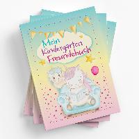 itenga Kindergarten Freundebuch Motiv Einhorn DIN A5, 88...