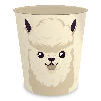 itenga Papierkorb Tiermotiv - ALPAKA / LAMA - Kawaii Des...