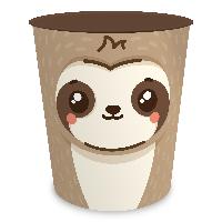 itenga Papierkorb Tiermotiv - FAULTIER - Kawaii Design -...