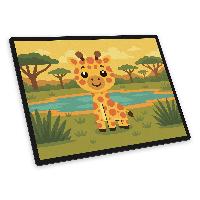 itenga Schreibunterlage V1 Motiv GIRAFFE im Kawaii Design