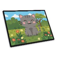 itenga Schreibunterlage V1 Motiv KATZE im Kawaii Design