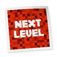 itenga Aufkleber 10x NEXT LEVEL rot wei� quadratisch 8 x...