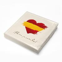 itenga 20x Serviette Herz Flagge SPANIEN