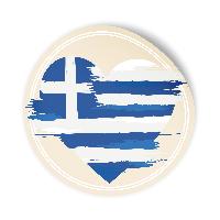itenga 24x Sticker GRIECHENLAND rund � � 4 cm | Aufkleb...