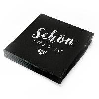 itenga 20x Serviette Sch�n dass du da bist - SCHWARZ