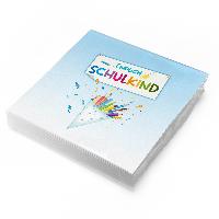 itenga 20x Serviette Schulanfang Endlich Schulkind hellblau