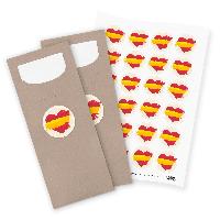 itenga 24x Bestecktaschen + Sticker Flagge Spanien