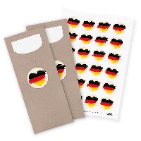 itenga 24x Bestecktaschen + Sticker Flagge Deutschland