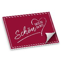 ITENGA Tischset A3 Sch�n dass du da bist V2 bordeaux rot