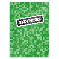 itenga Zeugnismappe A4 Kunststoff Sichtbuch Motiv Pixel
