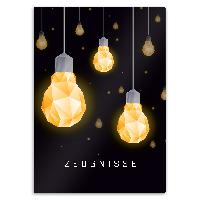 itenga Zeugnismappe A4 Kunststoff Sichtbuch Motiv Gl�hbi...