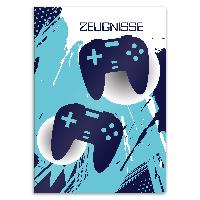 itenga Zeugnismappe A4 Kunststoff Sichtbuch Motiv Gaming...