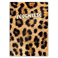 itenga Zeugnismappe A4 Kunststoff Sichtbuch Motiv Leopar...