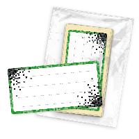 itenga 40x Buchetiketten PIXEL 9x4,5cm Namensetiketten H...