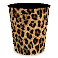 itenga Papierkorb - Motiv LEOPARD Muster - ca. 11 Liter