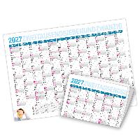 itenga Jahresplaner 2027 gefalzt Wandkalender DIN A2 (59...