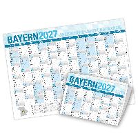 itenga Jahresplaner Bayern 2027 Wandkalender DIN A2 (59,...
