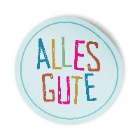 itenga 10x Aufkleber Sticker "Alles Gute" rund 14cm - bunt