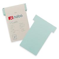 nobo T-Karten, Gr��e 2 / 60 mm, 170 g/qm, blau