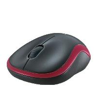 Logitech M 185 Cordless Notebook Mouse USB schwarz / rot
