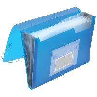 Q-CONNECT F�chertasche transl.blau