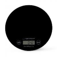 Esperanza EKS003K MANGO K�chenwaage aus Glas rund schwarz