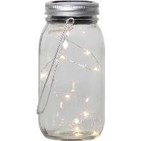 LED-Solarglas Jamjar mit Aufh�nger klar