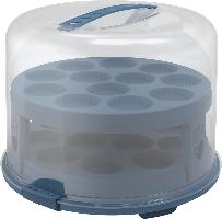 Rotho Tortenglocke XL 26 cm mit Tray BLAU horizon blue