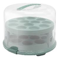 Rotho Tortenglocke XL 26 cm mit Tray mistletoe green