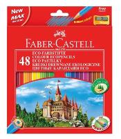 FABER-CASTELL Hexagonal-Buntstifte ECO, 48er Kartonetui