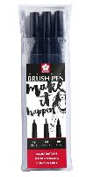 SAKURA Pinselstift PIGMA BRUSH, 3er Etui, schwarz
