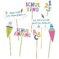 Partypicker Schulanfang 11cm - 8 St�ck