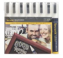 Securit Kreidemarker ORIGINAL MEDIUM, 8er Etui, wei�