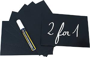 Securit Kreidetafelschild DIN A5, schwarz, 10er Set